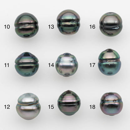 9-10mm Natural Color Tahitian Pearl Drop Shape Loose Single Piece Undrilled in High Luster and Minor Blemishes, SKU # 2647TH