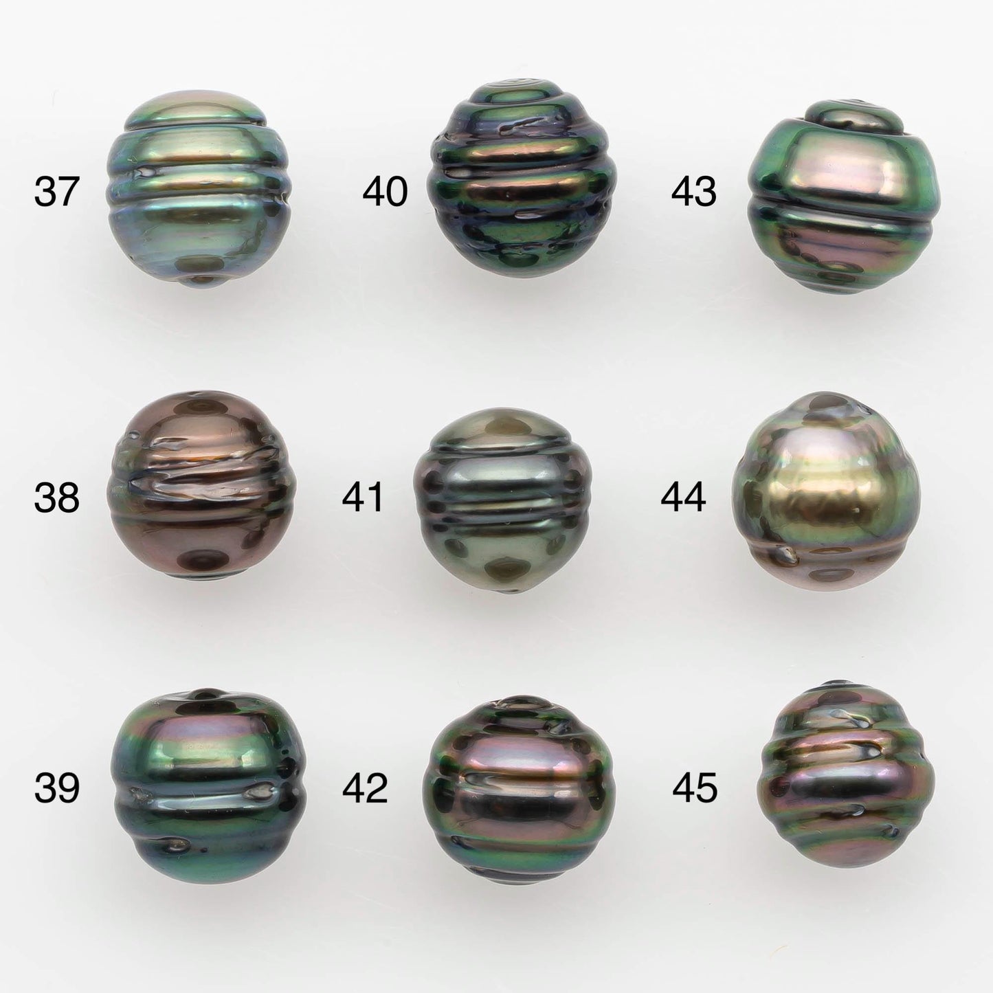 9-10mm Natural Color Tahitian Pearl Drop Shape Loose Single Piece Undrilled in High Luster and Minor Blemishes, SKU # 2645TH