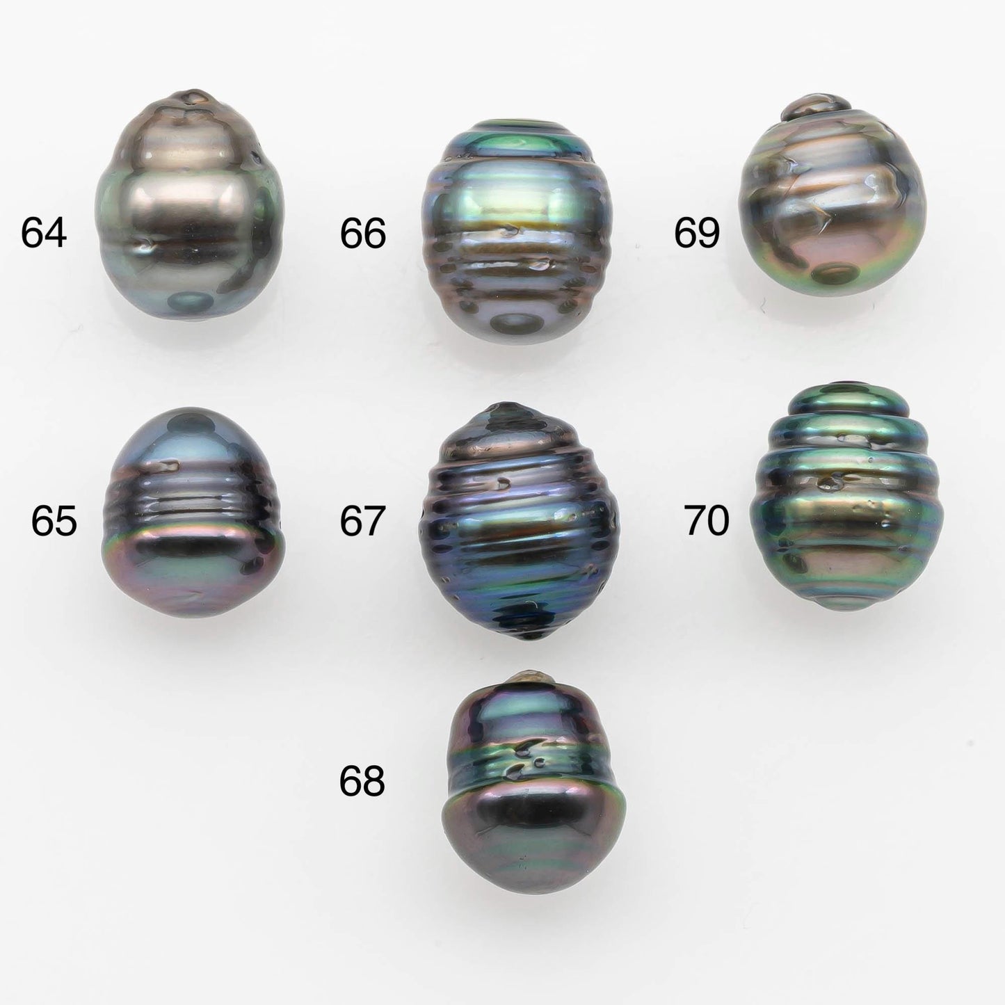 9-10mm Natural Color Tahitian Pearl Drop Shape Loose Single Piece Undrilled in High Luster and Minor Blemishes, SKU # 2645TH