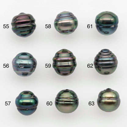 9-10mm Natural Color Tahitian Pearl Drop Shape Loose Single Piece Undrilled in High Luster and Minor Blemishes, SKU # 2645TH