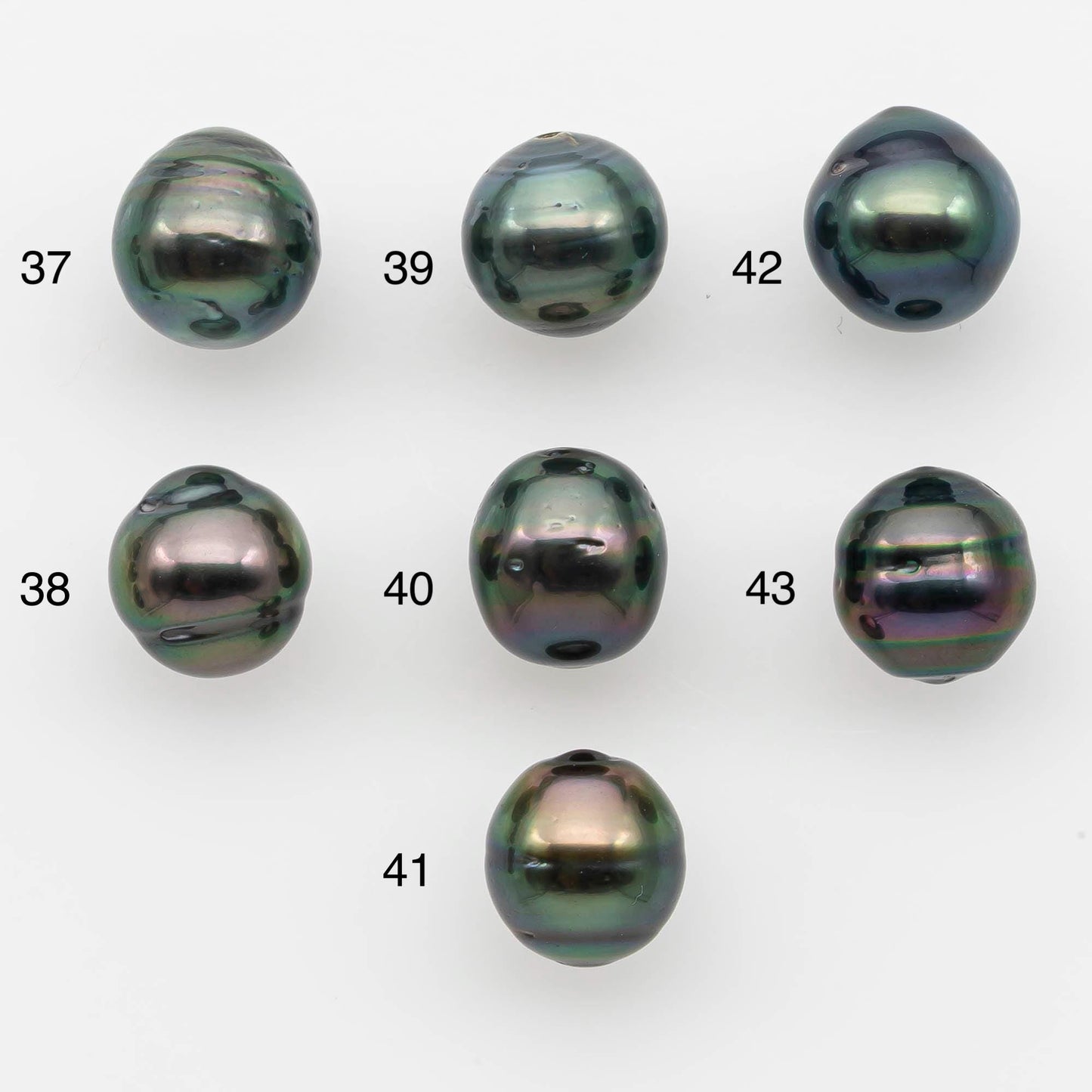 9-10mm Natural Color Tahitian Pearl Drop Shape Loose Single Piece Undrilled in High Luster and Minor Blemishes, SKU # 2639TH