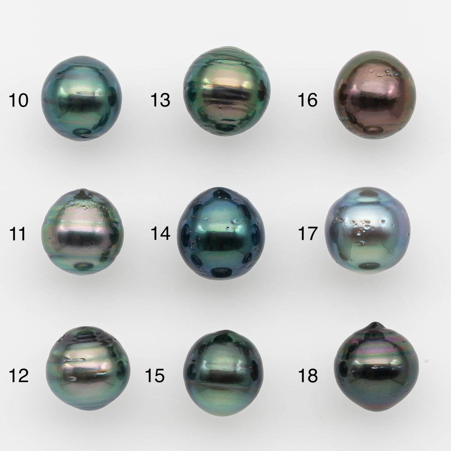 9-10mm Natural Color Tahitian Pearl Drop Shape Loose Single Piece Undrilled in High Luster and Minor Blemishes, SKU #2638TH