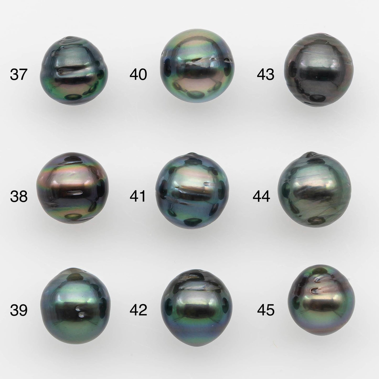 9-10mm Natural Color Tahitian Pearl Drop Shape Loose Single Piece Undrilled in High Luster and Minor Blemishes, SKU # 2637TH