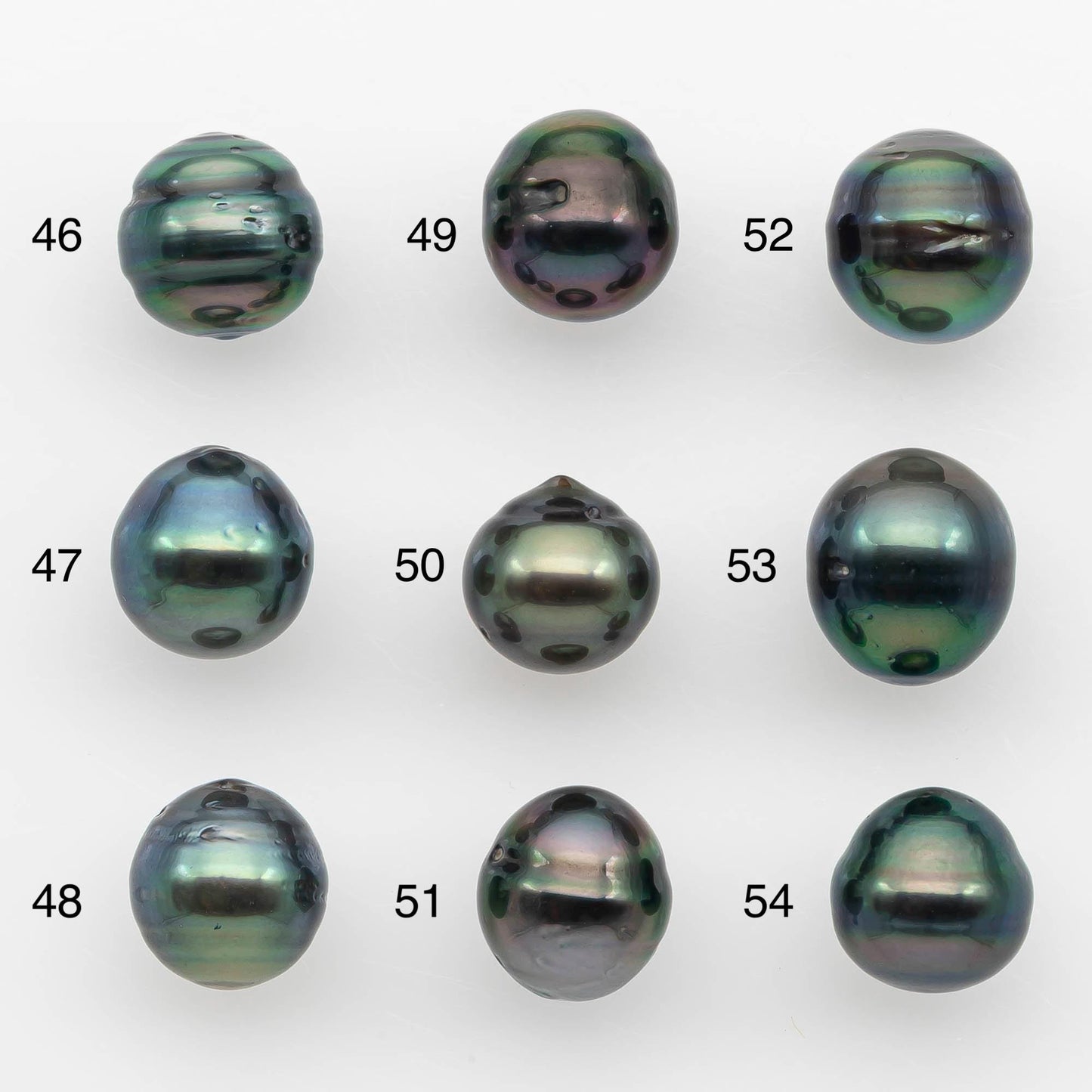 9-10mm Natural Color Tahitian Pearl Drop Shape Loose Single Piece Undrilled in High Luster and Minor Blemishes, SKU # 2637TH