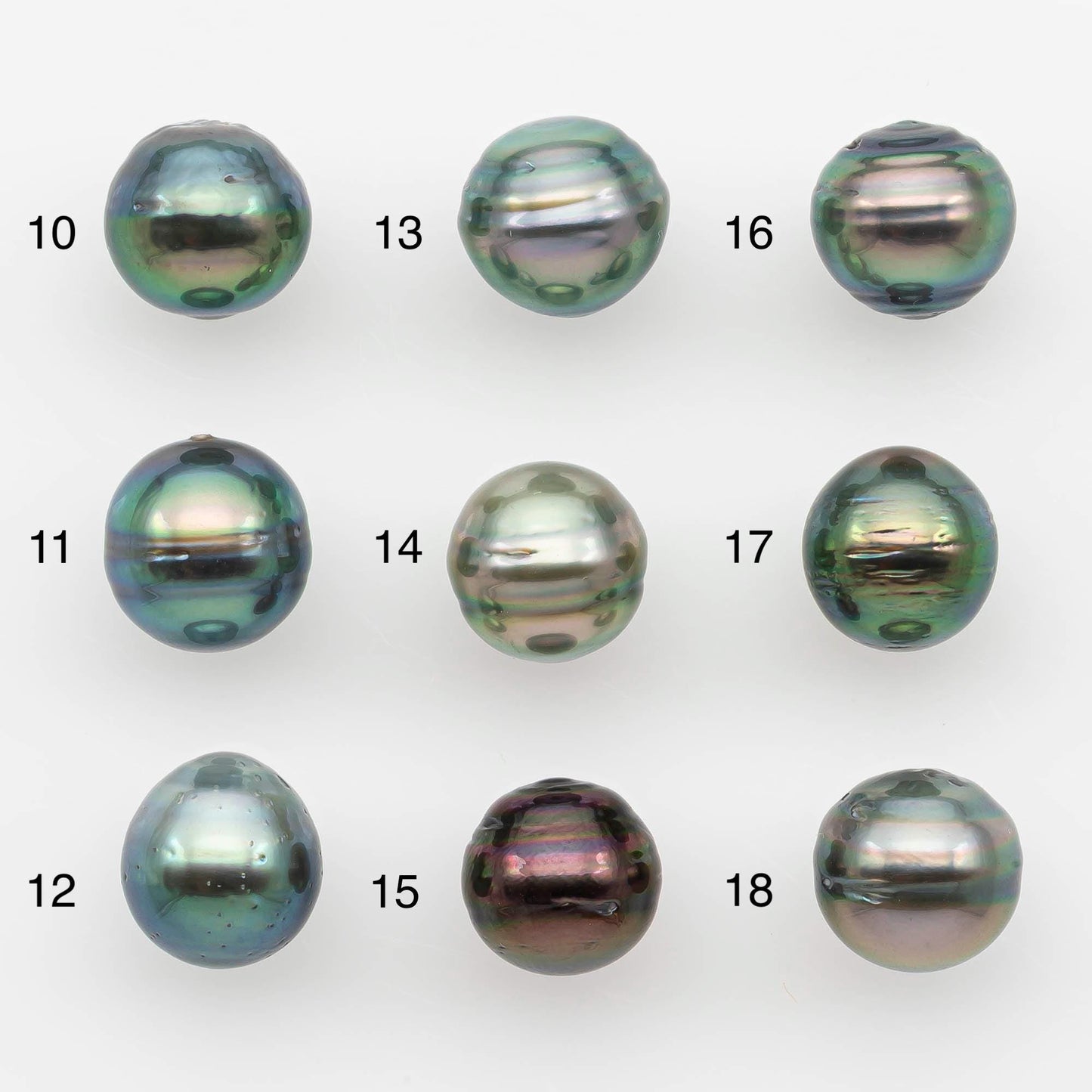 9-10mm Natural Color Tahitian Pearl Drop Shape Loose Single Piece Undrilled in High Luster and Minor Blemishes, SKU # 2636TH