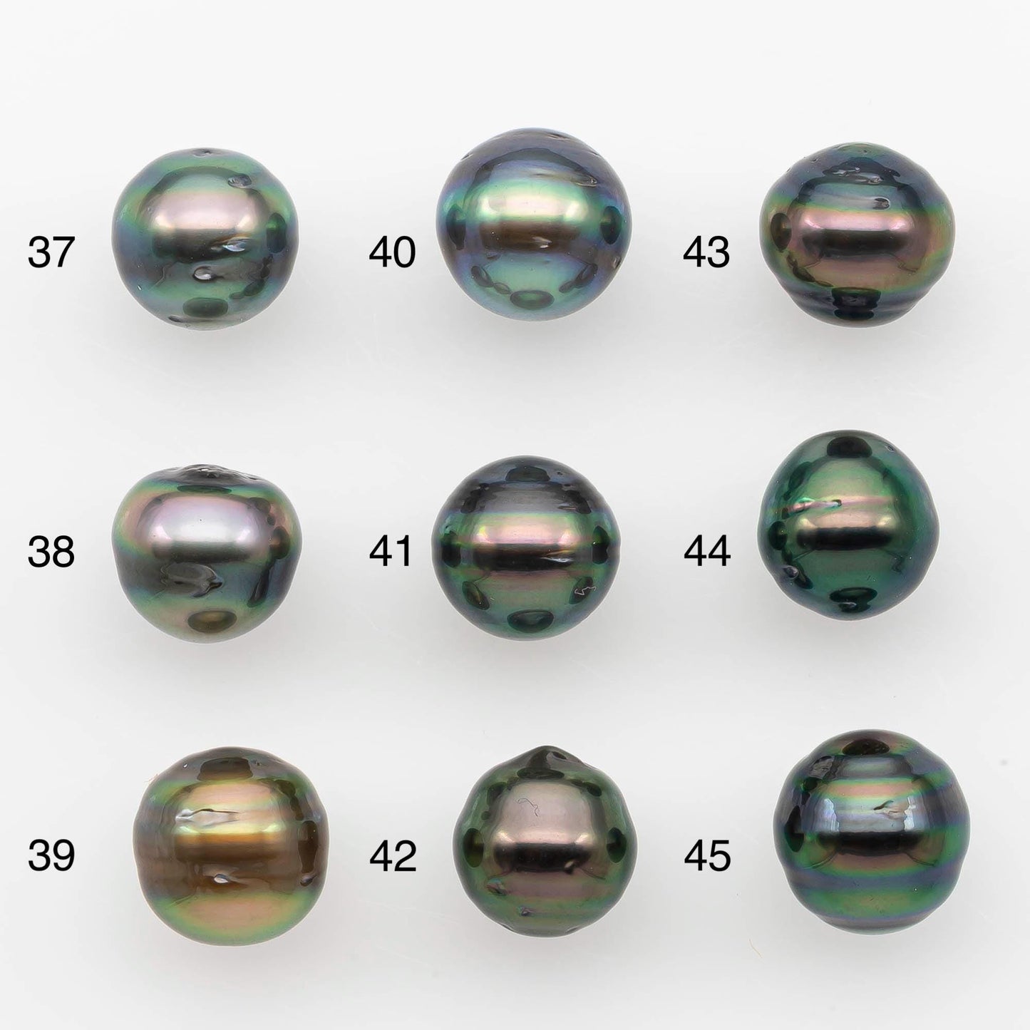 9-10mm Natural Color Tahitian Pearl Drop Shape Loose Single Piece Undrilled in High Luster and Minor Blemishes, SKU # 2636TH