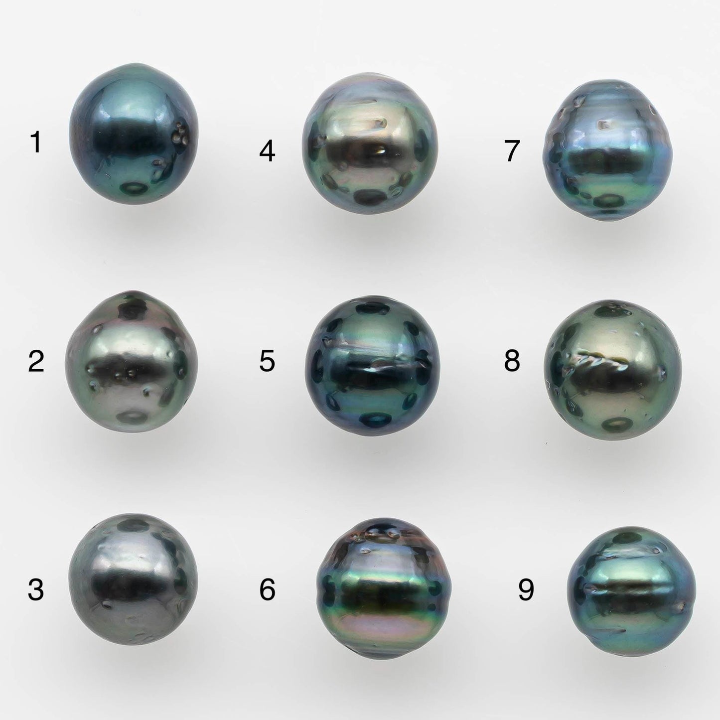 8-9mm Tahitian Pearl in Natural Color with High Luster and Minor Blemishes, One Piece Undrilled for Making Jewelry, SKU # 2579TH