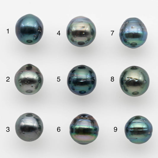 8-9mm Tahitian Pearl in Natural Color with High Luster and Minor Blemishes, One Piece Undrilled for Making Jewelry, SKU # 2579TH