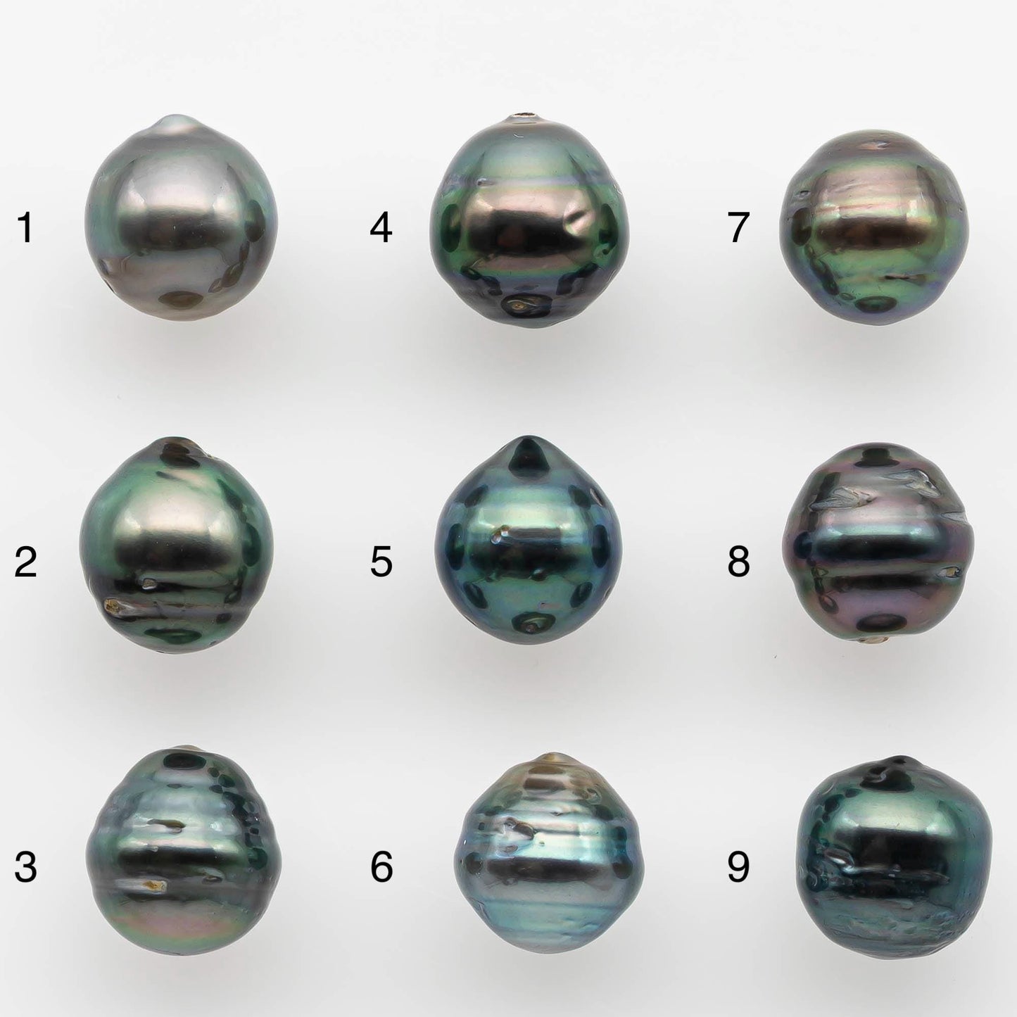 8-9mm Tahitian Pearl in Natural Color with High Luster and Minor Blemishes, One Piece Undrilled for Making Jewelry, SKU # 2581TH