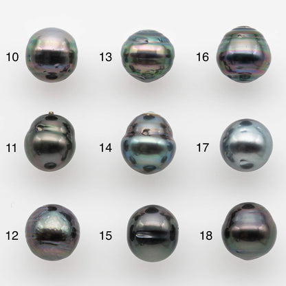 8-9mm Tahitian Pearl in Natural Color with High Luster and Minor Blemishes, One Piece Undrilled for Making Jewelry, SKU # 2581TH