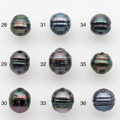 8-9mm Tahitian Pearl in Natural Color with High Luster and Minor Blemishes, One Piece Undrilled for Making Jewelry, SKU # 2582TH