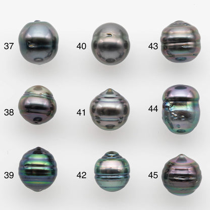 8-9mm Tahitian Pearl in Natural Color with High Luster and Minor Blemishes, One Piece Undrilled for Making Jewelry, SKU # 2582TH