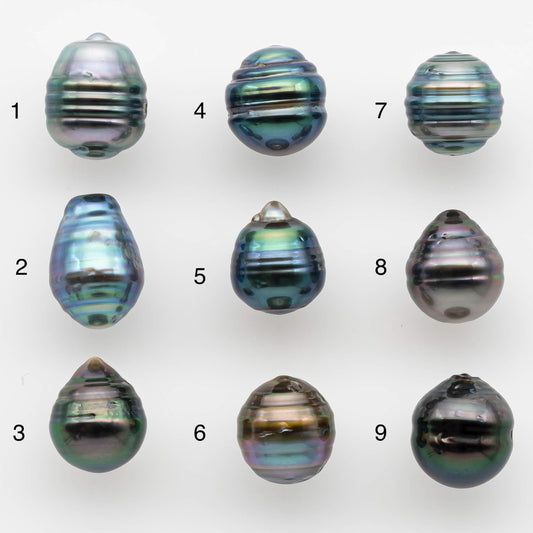 8-9mm Tahitian Pearl in Natural Color with High Luster and Minor Blemishes, One Piece Undrilled for Making Jewelry, SKU # 2582TH