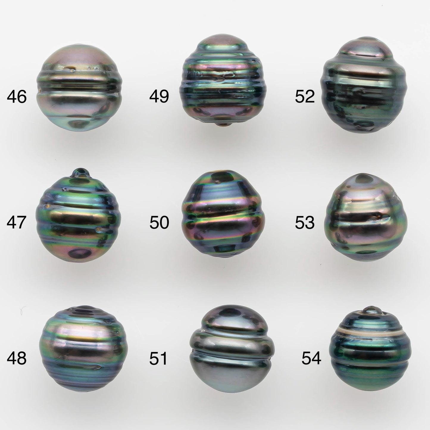 9-10mm Natural Color Tahitian Pearl Loose Single Piece Undrilled in High Luster and Minor Blemishes, SKU # 2584TH