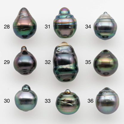 9-10mm Tahitian Pearl in Natural Color with High Luster and Minor Blemishes, One Piece Undrilled for Making Jewelry, SKU # 2588TH
