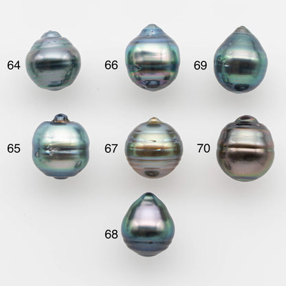 9-10mm Tahitian Pearl in Natural Color with High Luster and Minor Blemishes, One Piece Undrilled for Making Jewelry, SKU # 2588TH
