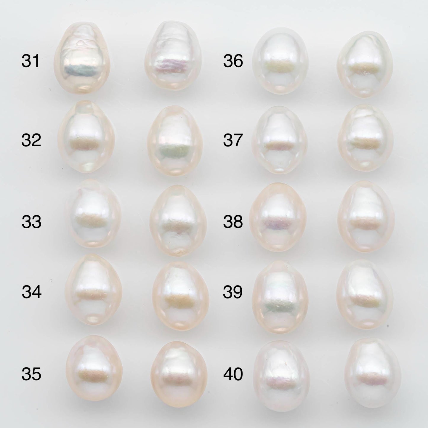 10-11mm Matching Pair Edison Pearl Undrilled with Natural Color and High Luster for Making Earring, SKU # 2592EP