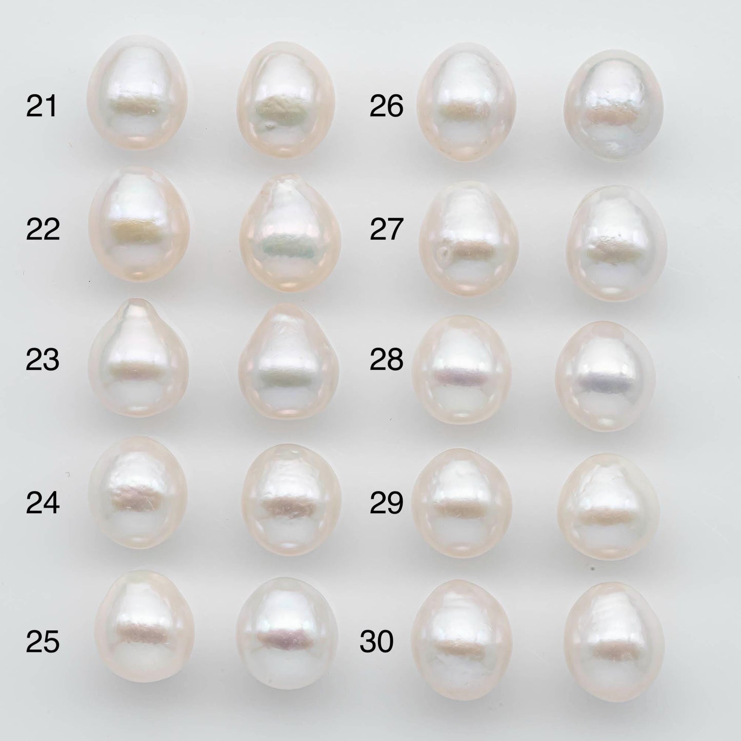 11.25-11.5mm Matching Pair  Edison Pearl Undrilled with Natural Color and High Luster for Making Earring, SKU # 2593EP