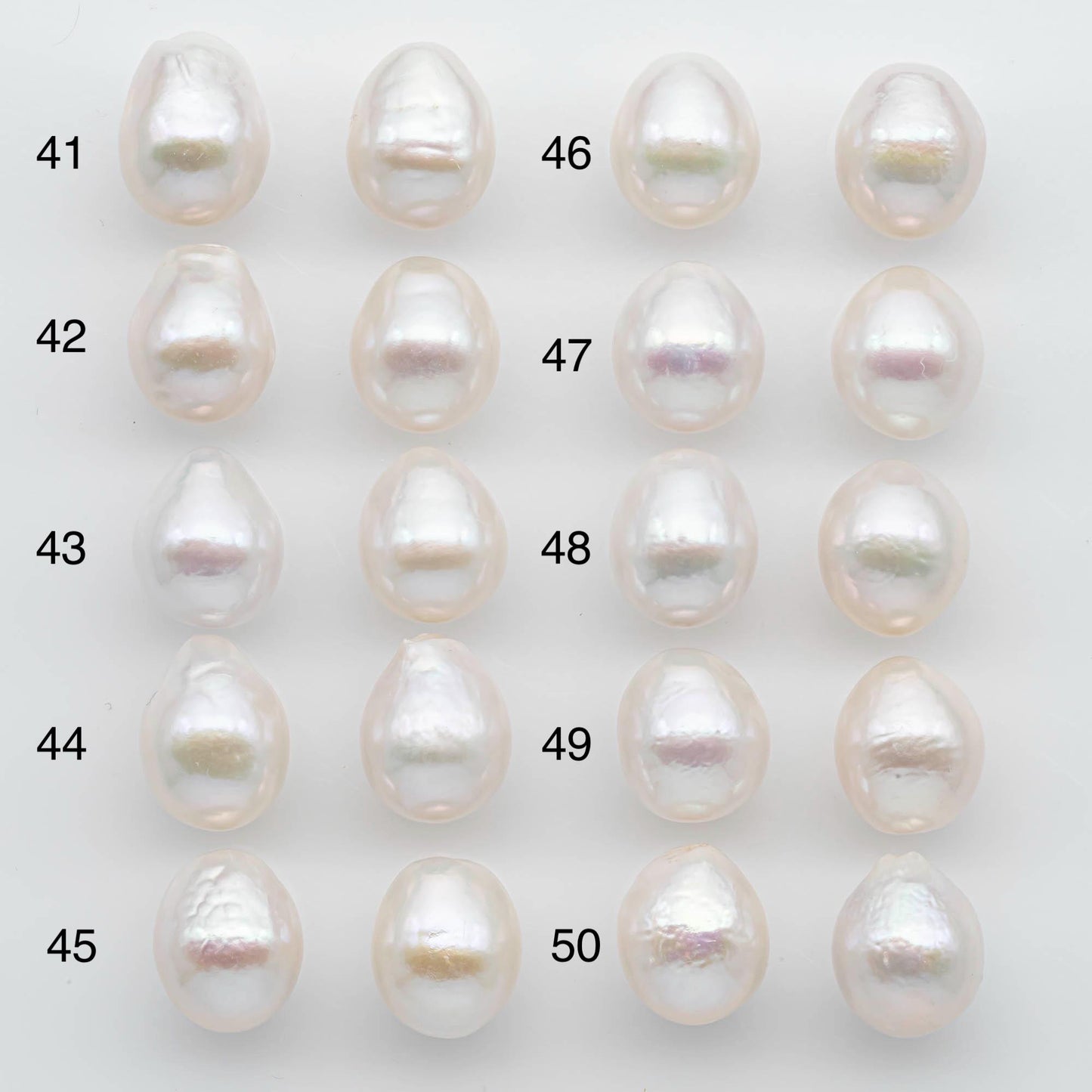11.25-11.5mm Matching Pair  Edison Pearl Undrilled with Natural Color and High Luster for Making Earring, SKU # 2593EP