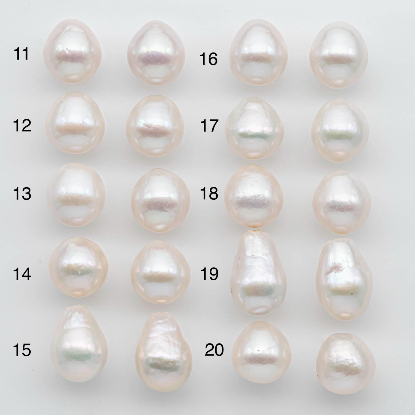 11.75-12mm Matching Pair Edison Pearl Undrilled with Natural Color and High Luster for Making Earring, SKU # 2594EP