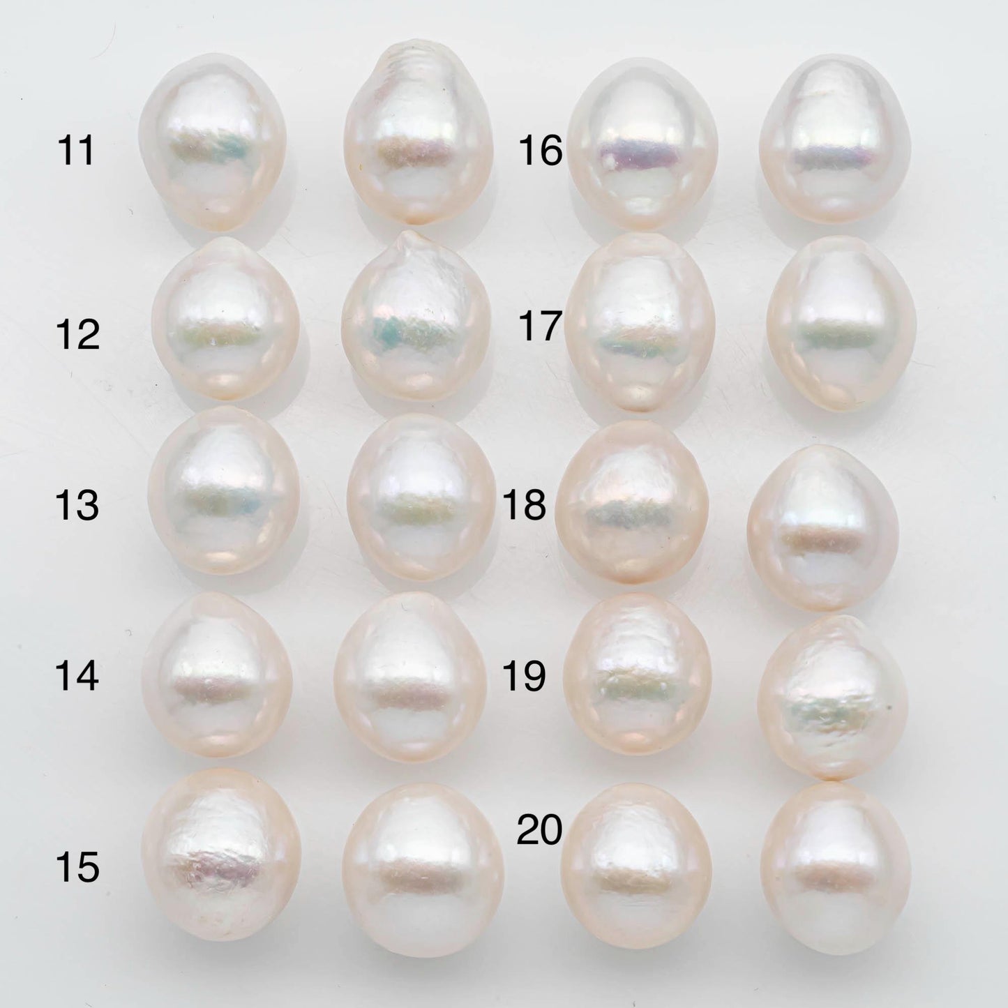 12-13mm Matching Pair  Edison Pearl Undrilled with Natural Color and High Luster for Making Earring, SKU # 2595EP