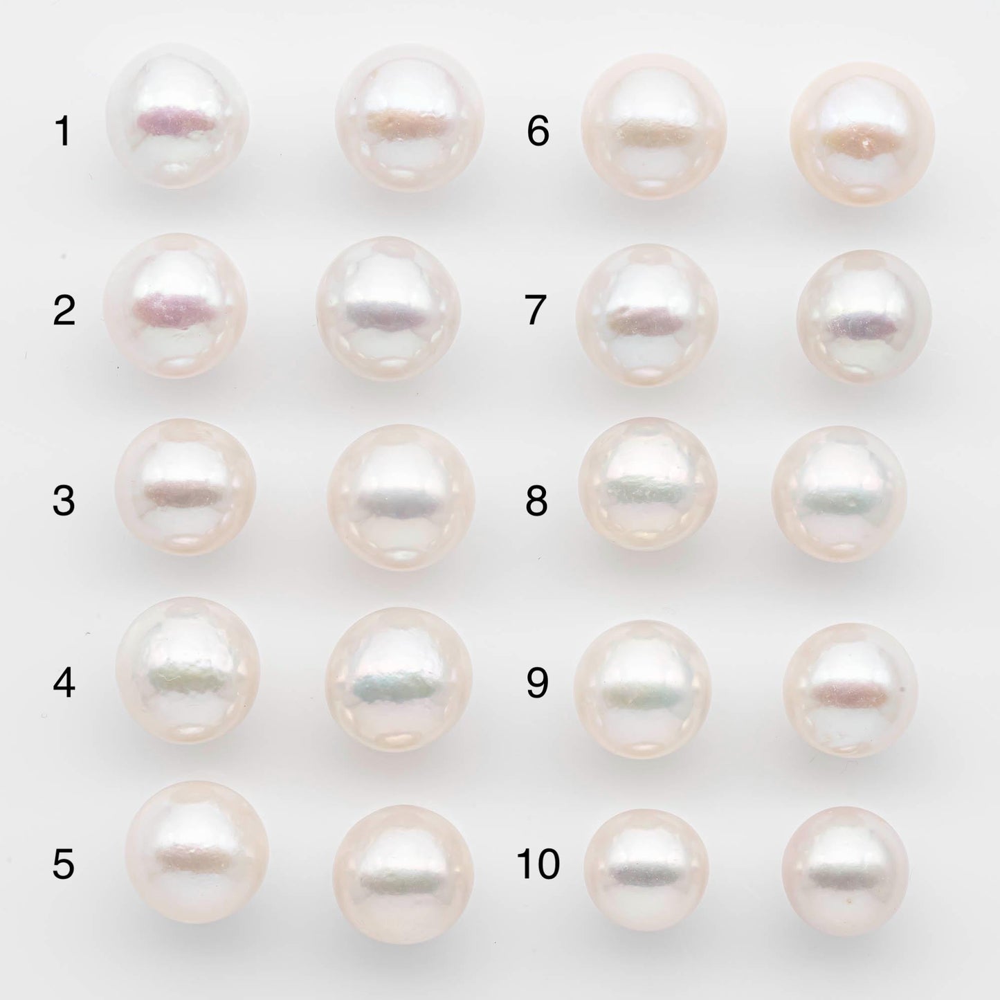 11-12mm Edison Pearls – Matching Loose Pair, White with Blemishes (Best for Stud Earrings), SKU #2597EP