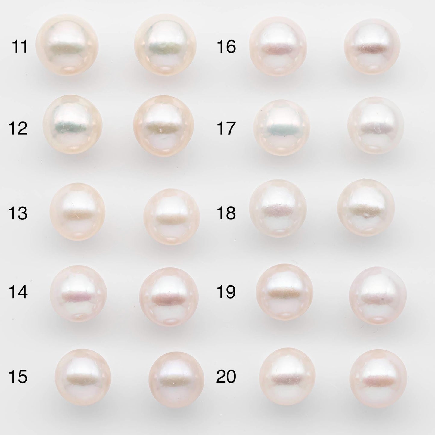 10-11mm Matching Pair Edison Pearls – White with Blemishes (Best for Stud Earrings), Undrilled – SKU #2596EP