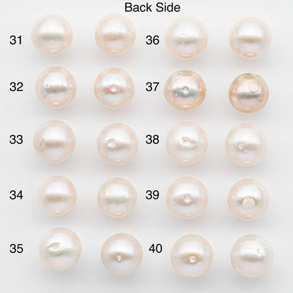 11-12mm Edison Pearls – Matching Loose Pair, White with Blemishes (Best for Stud Earrings), SKU #2597EP