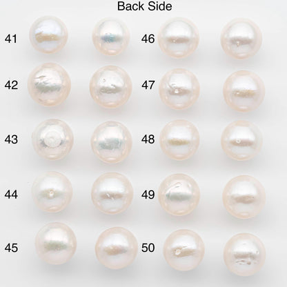 11-12mm Edison Pearls – Matching Loose Pair, White with Blemishes (Best for Stud Earrings), SKU #2597EP