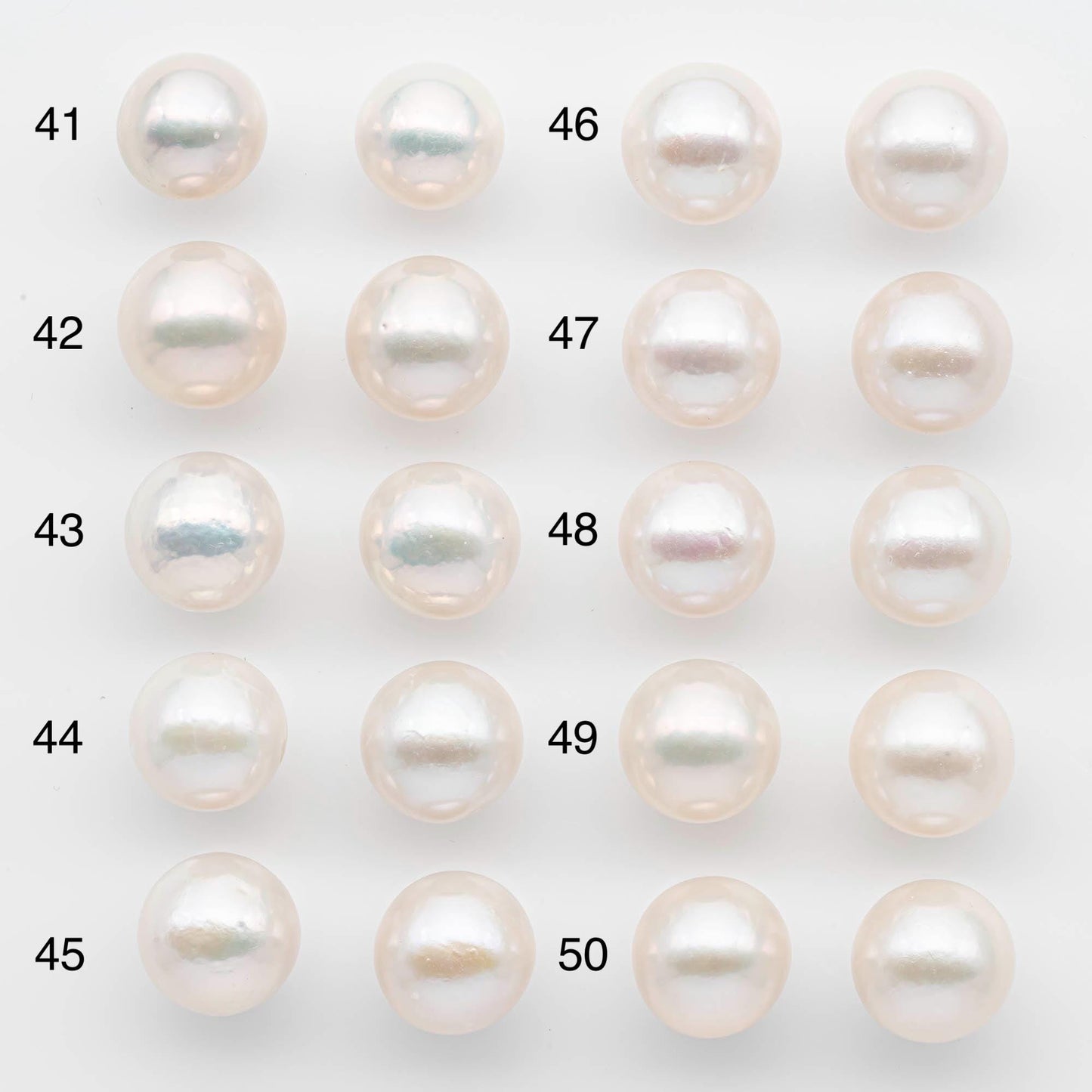 11-12mm Edison Pearls – Matching Loose Pair, White with Blemishes (Best for Stud Earrings), SKU #2597EP