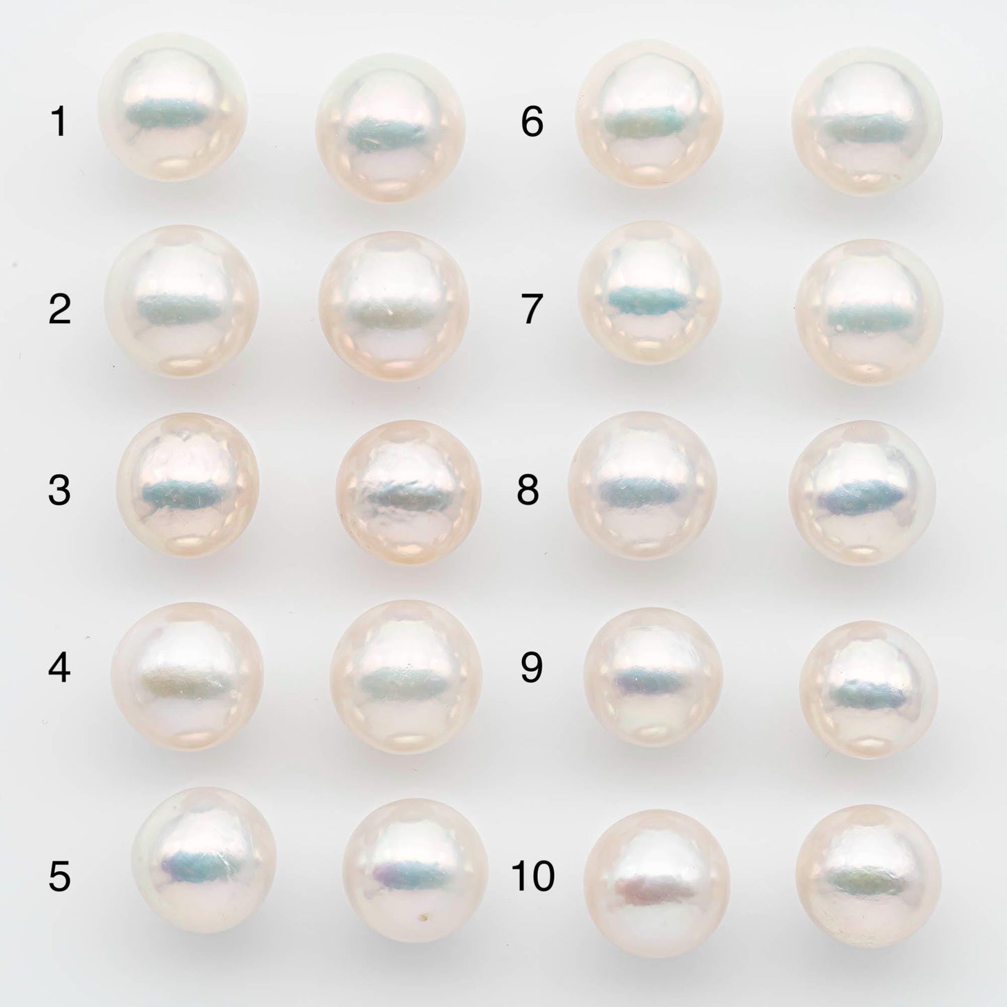 11-12mm Edison Pearls – Matching Loose Pair, White with Blemishes (Best for Stud Earrings), SKU #2598EP