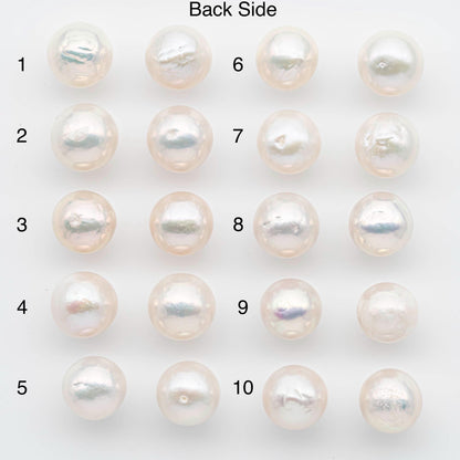 11-12mm Edison Pearls – Matching Loose Pair, White with Blemishes (Best for Stud Earrings), SKU #2598EP