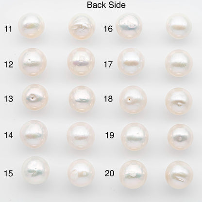 12-13mm Edison Pearls – Matching Loose Pair, White with Blemishes (Best for Stud Earrings), SKU #2600EP