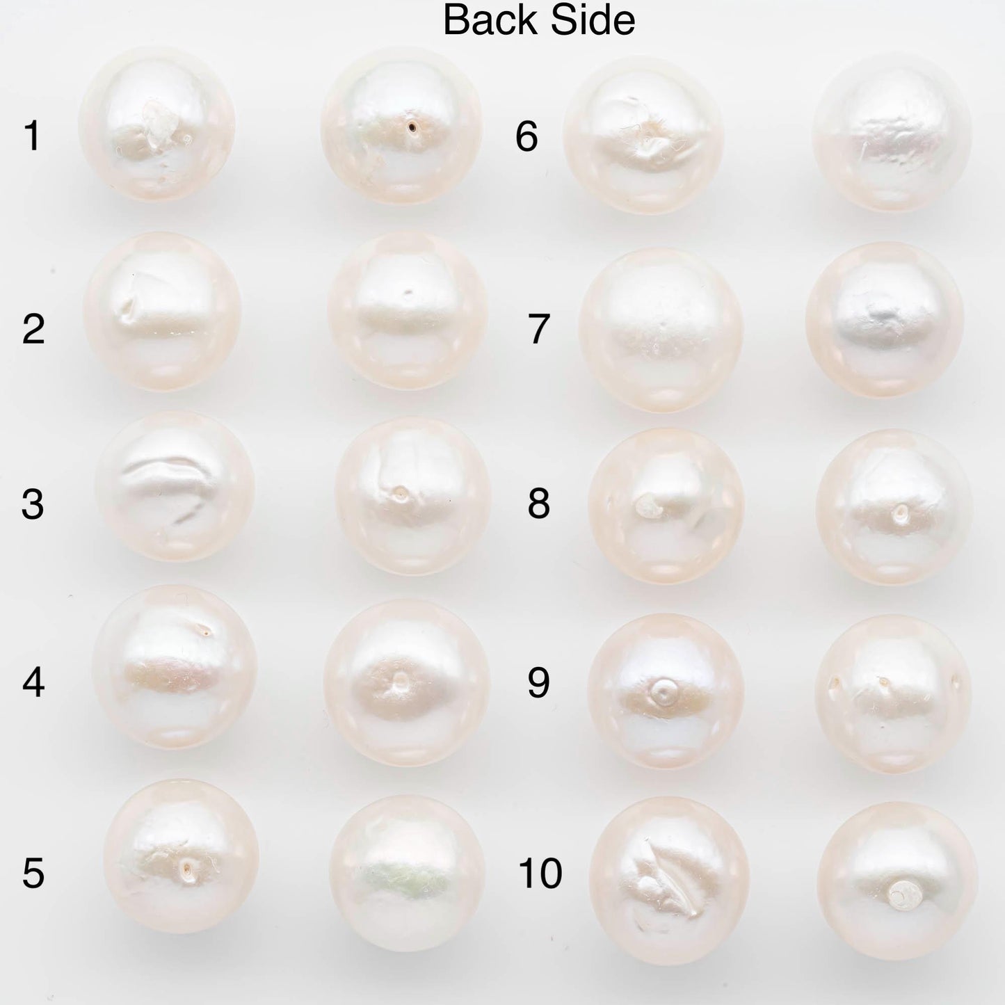 14-15mm Edison Pearls – Matching Loose Pair, White with Blemishes (Best for Stud Earrings), SKU #2601EP
