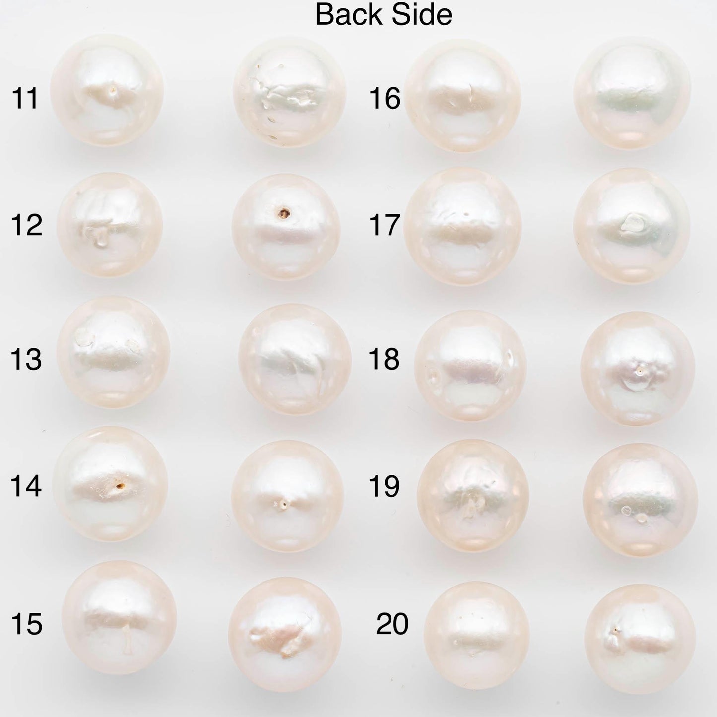14-15mm Edison Pearls – Matching Loose Pair, White with Blemishes (Best for Stud Earrings), SKU #2601EP