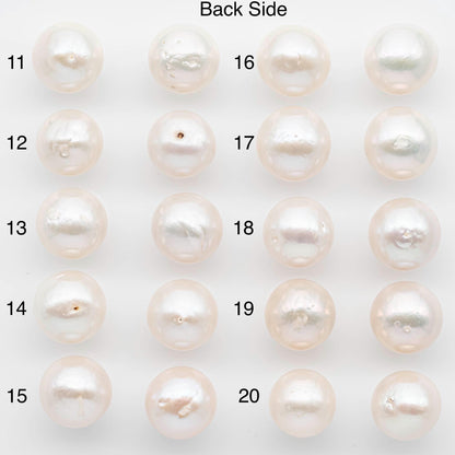 14-15mm Edison Pearls – Matching Loose Pair, White with Blemishes (Best for Stud Earrings), SKU #2601EP