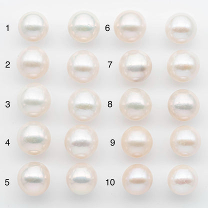 14-15mm Matching Pair Edison Pearls – White with Blemishes (Best for Stud Earrings), SKU #2602EP