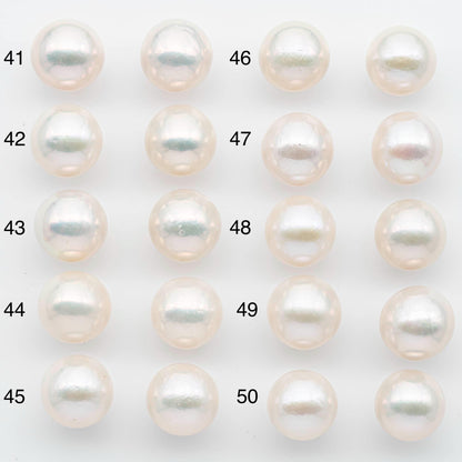 14-15mm Matching Pair Edison Pearls – White with Blemishes (Best for Stud Earrings), SKU #2602EP