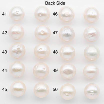 14-15mm Matching Pair Edison Pearls – White with Blemishes (Best for Stud Earrings), Undrilled, SKU #2603EP