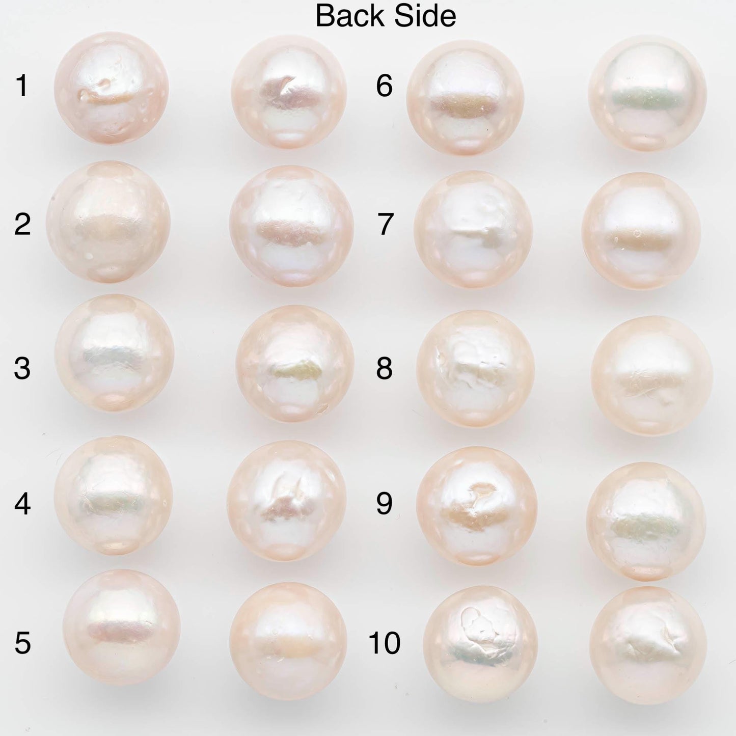 14-15mm Matching Pair Edison Pearls – White with Blemishes (Best for Stud Earrings), Undrilled, SKU #2604EP
