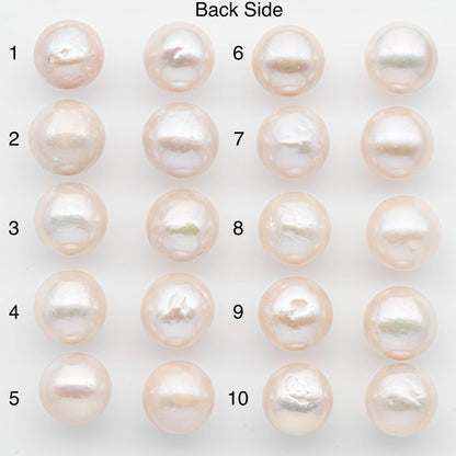 14-15mm Matching Pair Edison Pearls – White with Blemishes (Best for Stud Earrings), Undrilled, SKU #2604EP