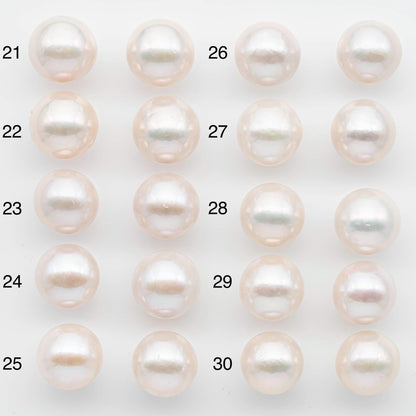 14-15mm Matching Pair Edison Pearls – White with Blemishes (Best for Stud Earrings), Undrilled, SKU #2604EP