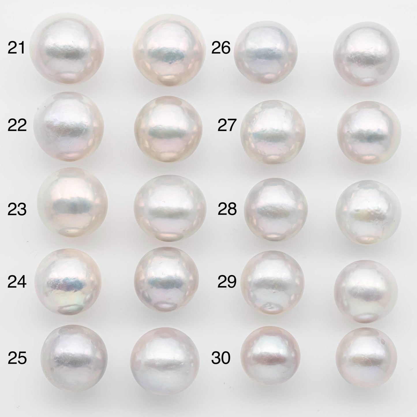 14-15mm Matching Pair Edison Pearls – White with Blemishes (Best for Stud Earrings), Undrilled, SKU #2605EP
