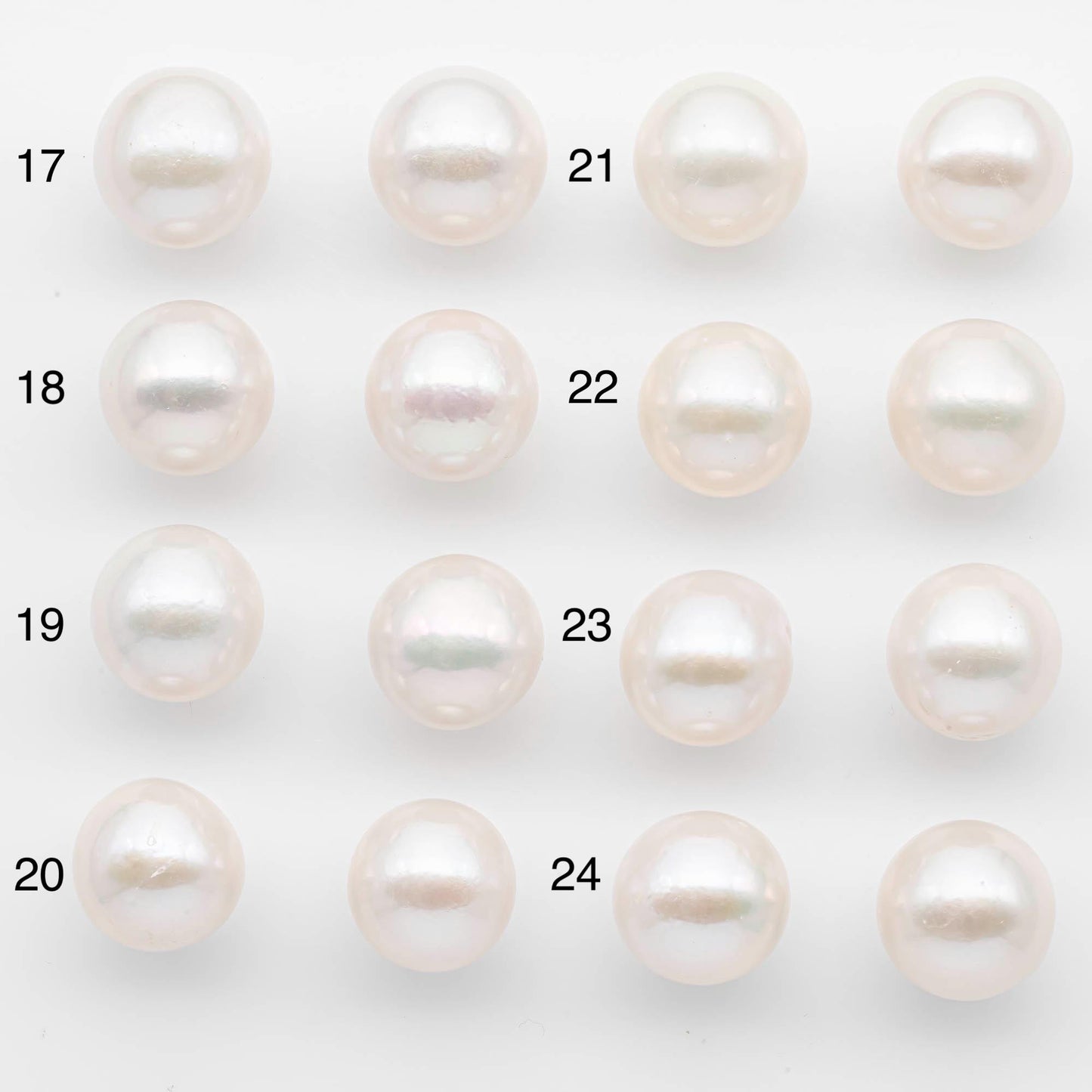 15-16mm Matching Pair Edison Pearls – White with Blemishes (Best for Stud Earrings), Undrilled, SKU #2607EP