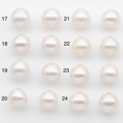 15-16mm Matching Pair Edison Pearls – White with Blemishes (Best for Stud Earrings), Undrilled, SKU #2607EP