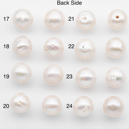 15-16mm Matching Pair Edison Pearls – White with Blemishes (Best for Stud Earrings), Undrilled, SKU #2607EP
