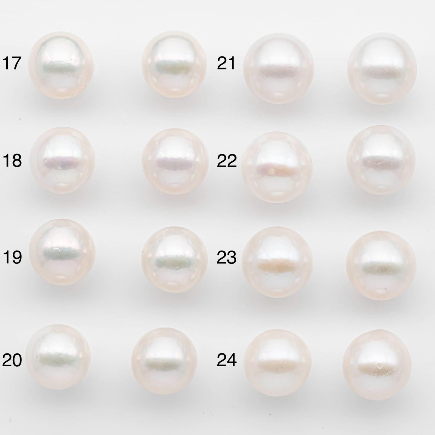 14-15mm Matching Pair Edison Pearls – White with Blemishes (Best for Stud Earrings), Undrilled, SKU #2608EP