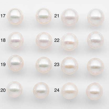 14-15mm Matching Pair Edison Pearls – White with Blemishes (Best for Stud Earrings), Undrilled, SKU #2608EP