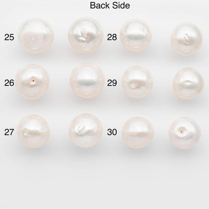 14-15mm Matching Pair Edison Pearls – White with Blemishes (Best for Stud Earrings), Undrilled, SKU #2608EP