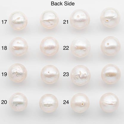 14-15mm Matching Pair Edison Pearls – White with Blemishes (Best for Stud Earrings), Undrilled, SKU #2608EP